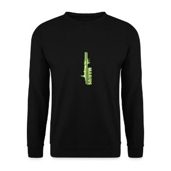 Maler Malerei Farbklecks Painter Marius - Unisex Pullover - Schwarz - Vorne - Alina (178cm) & Michal (187cm)