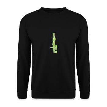 Cadeau pour Matti - Sweat-shirt Unisexe - noir - Devant - Alina (178cm) & Michal (187cm)
