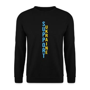 support ukraine slava ukraini selenskyj ukrainian - Unisex Pullover - Schwarz - Vorne - Alina (178cm) & Michal (187cm)