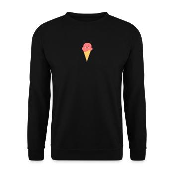 Crème glacée Crème glacée Crème glacée à la fraise Festival d’été - Sweat-shirt Unisexe - noir - Devant - Alina (178cm) & Michal (187cm)