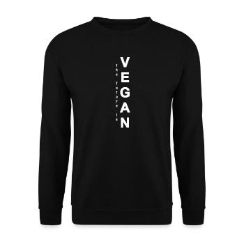 The future is Vegan - Unisex Sweatshirt - black - Front - Alina (178cm) & Michal (187cm)