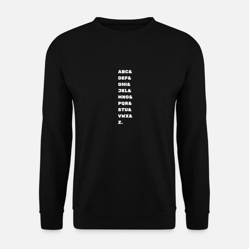 Alfabet Letters - Unisex Sweatshirt - black