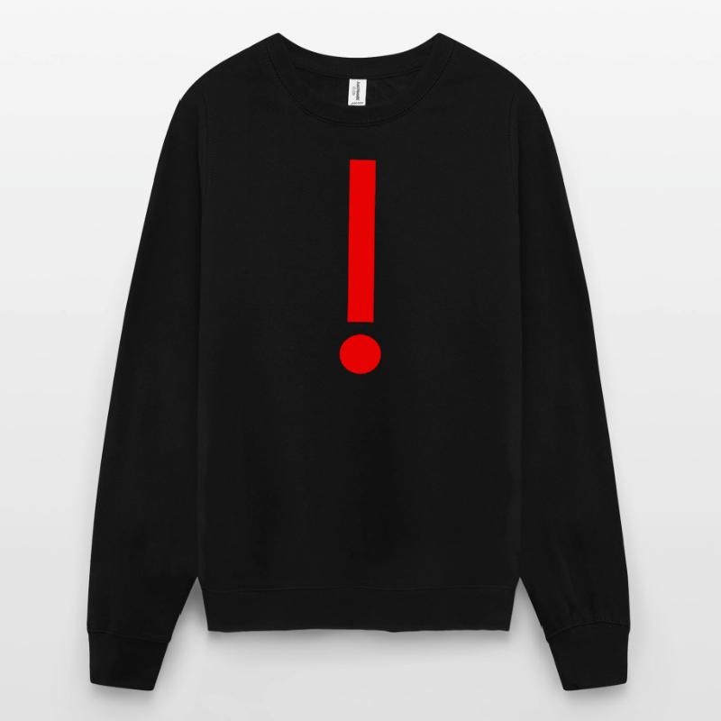 Red exclamation mark, template, pattern Unisex Sweatshirt