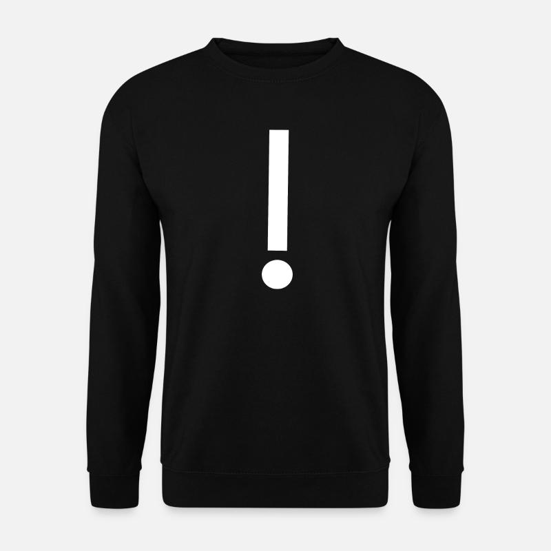 Exclamation Mark Template Design Pattern - Unisex Sweatshirt - black