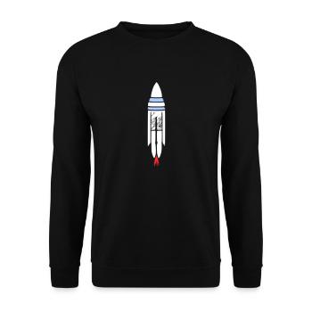 Vecteur de vol spatial spatial de fusée spatiale - Sweat-shirt Unisexe - noir - Devant - Alina (178cm) & Michal (187cm)
