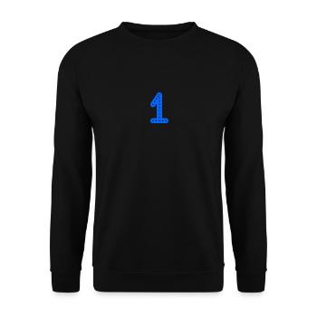 1. 1 YEAR. 1st ANNIVERSARY. 1 YEAR BIRTHDAY - Unisex Sweatshirt - black - Front - Alina (178cm) & Michal (187cm)