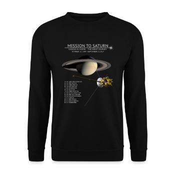 Cassini Huygens Tour Sihrt - The Grand Finale - Unisex Pullover - Schwarz - Vorne - Alina (178cm) & Michal (187cm)
