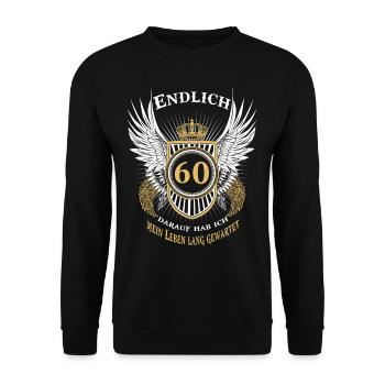 Cadeau d'anniversaire 60 - Sweat-shirt Unisexe - noir - Devant - Alina (178cm) & Michal (187cm)