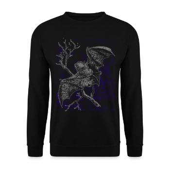 Fledermaus Vampir - Unisex Pullover - Schwarz - Vorne - Alina (178cm) & Michal (187cm)