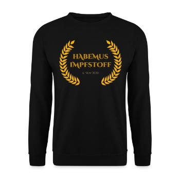 Vaccin Habemus - Corona Vaccination Gold - Sweat-shirt Unisexe - noir - Devant - Alina (178cm) & Michal (187cm)