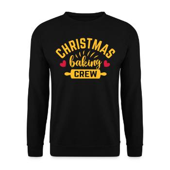 Christmas Baking Crew Team family bake cookies - Unisex Sweatshirt - black - Front - Alina (178cm) & Michal (187cm)