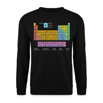 Periodic table of the elements new with description - Unisex Sweatshirt - black - Front - Alina (178cm) & Michal (187cm)