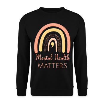 Mental Health Matters II - Unisex Sweatshirt - black - Front - Alina (178cm) & Michal (187cm)