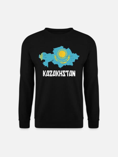 Kasachstan Grafik - Unisex Pullover - Schwarz