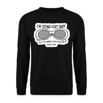 Glass Eye Quote - Unisex Sweatshirt - black - Front - Alina (178cm) & Michal (187cm)