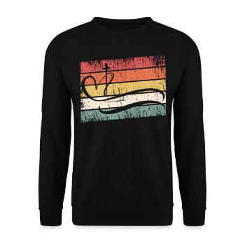 Jesus Christus - Christliches Shirt - Kreuz, Herz - Unisex Pullover - Schwarz - Vorne - Alina (178cm) & Michal (187cm)