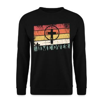 Jesus Christ Is Coming Soon - Time Is Over - Unisex Sweatshirt - black - Front - Alina (178cm) & Michal (187cm)