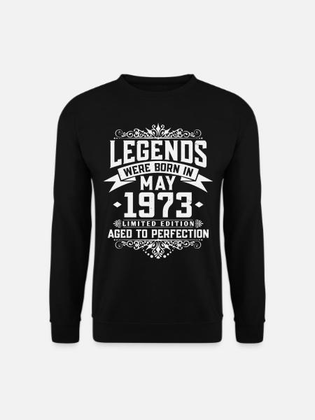 Legenden wurden im Mai 1973 geboren - Unisex Pullover - Schwarz