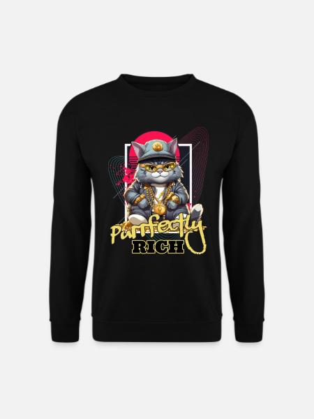 Cat Empire Luksus Penge Guld Smykker Kat Katte - Unisex sweater - sort