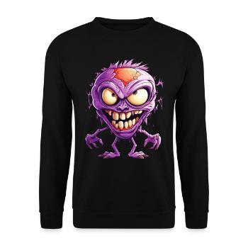 Halloween Monster Zombie Effrayant Costume d’horreur - Sweat-shirt Unisexe - noir - Devant - Alina (178cm) & Michal (187cm)
