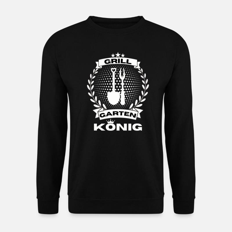 Grill Papa Garten Geschenk Grillen BBQ König - Unisex Pullover - Schwarz