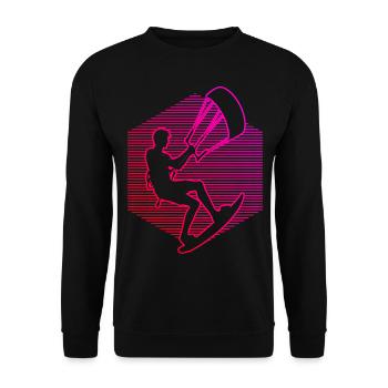 Femmes Kiting Kitesurf Kitesurfeur Hommes - Sweat-shirt Unisexe - noir - Devant - Alina (178cm) & Michal (187cm)