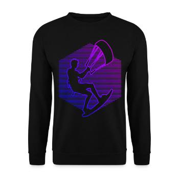 Kitesurfeur Femmes Kitesurf Kiting Hommes - Sweat-shirt Unisexe - noir - Devant - Alina (178cm) & Michal (187cm)