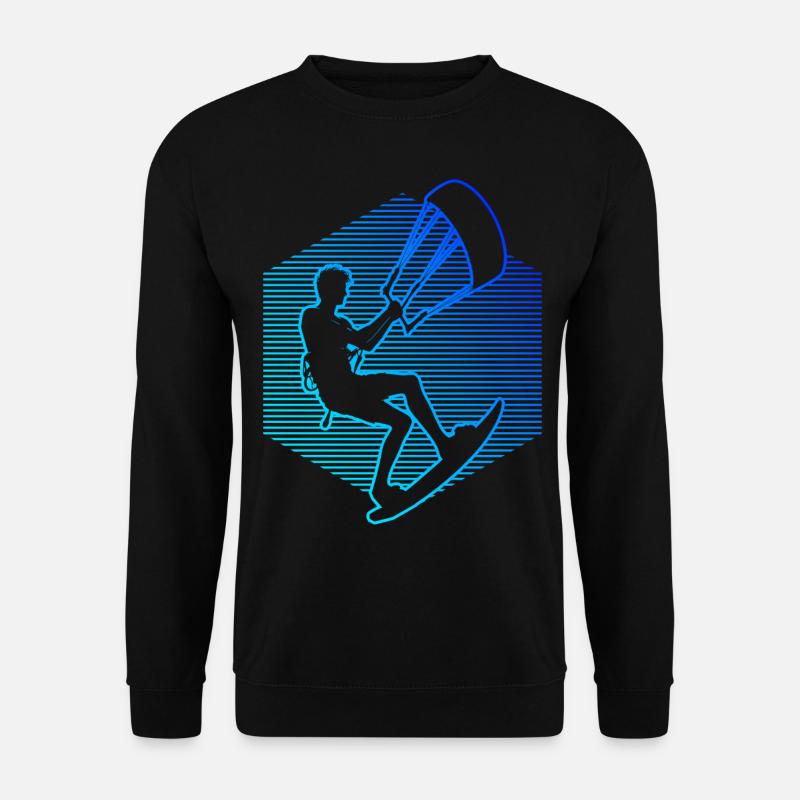 Herren Kitesurf Kitesurfen Kite Kitesurfer - Unisex Pullover - Schwarz