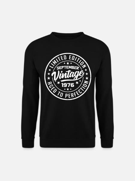 September 1976 Geburtstagsgeschenk September 1976 - Unisex Pullover - Schwarz