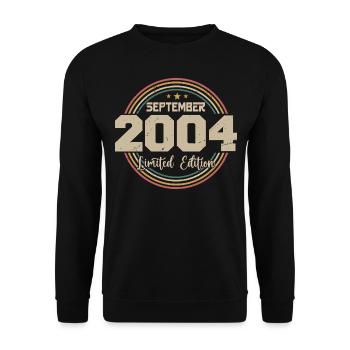 September 2004 Geburtstagsgeschenk 2004 - Unisex Pullover - Schwarz - Vorne - Alina (178cm) & Michal (187cm)