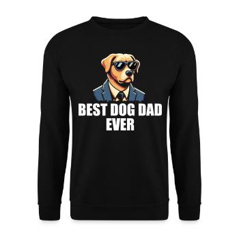 Dog Dad Funny For Father's Day - Best Dog Dad Ever - Sweat-shirt Unisexe - noir - Devant - Alina (178cm) & Michal (187cm)