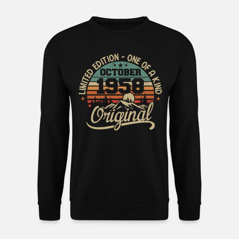 Oktober 1958 - Im Oktober 1958 werden Legenden geboren - Unisex Pullover - Schwarz