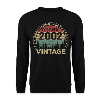 Vintage Anniversary Made in October 2002 - Unisex Sweatshirt - black - Front - Alina (178cm) & Michal (187cm)