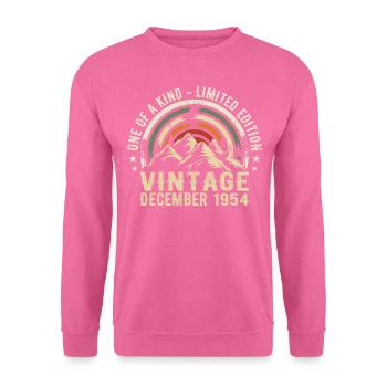 Dezember 1954 - Ausgezeichnet seit Dezember 1954 - Unisex Pullover - Pink - Vorne