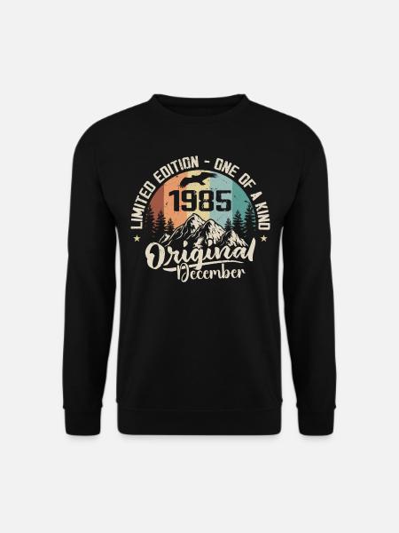 Syntymäpäivä joulukuu 1985 - lahja joulukuu 1985 - Unisex svetaripaita - musta
