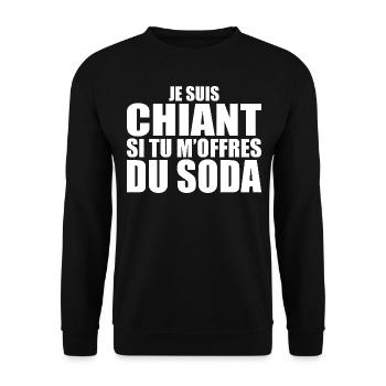 Mann, der liebt: Limonade. Lustiger Design-Humor - Unisex Pullover - Schwarz - Vorne - Alina (178cm) & Michal (187cm)