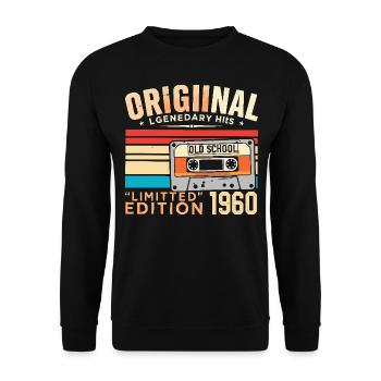 Original 1960, Légendaire depuis 1960 Vintage 1960 - Sweat-shirt Unisexe - noir - Devant - Alina (178cm) & Michal (187cm)