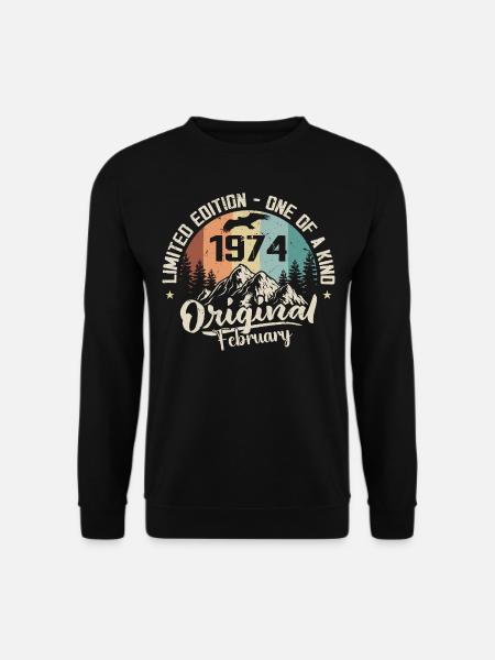February 1974 - Gift February 1974 - Unisex Sweatshirt - black