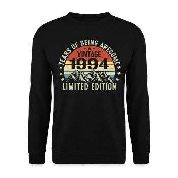 Gift to Celebrate Your Birth Year 1994 - Unisex Sweatshirt - black - Front - Alina (178cm) & Michal (187cm)
