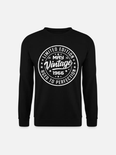 Maj 1966 Fødselsdag - Maj 1966 Gaveide - Unisex sweater - sort