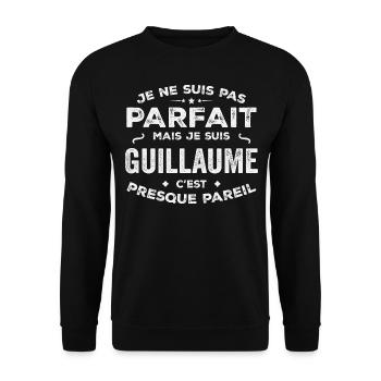 Guillaume Un Prénom, Une Histoire,Une Personnalité - Sweat-shirt Unisexe - noir - Devant - Alina (178cm) & Michal (187cm)
