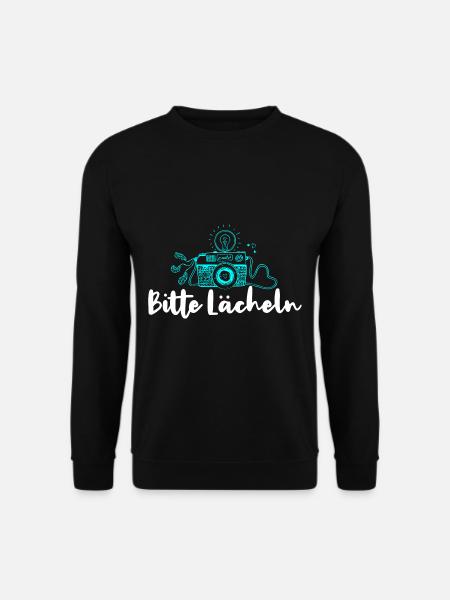 Bitte Lächeln Kamera Fotografieren - Unisex Pullover - Schwarz