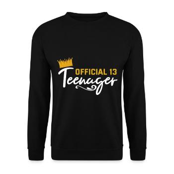 Adolescente Official 13 - Sweat-shirt Unisexe - noir - Devant - Alina (178cm) & Michal (187cm)