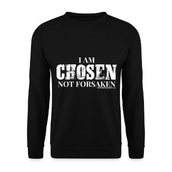 Jésus-Christ I am Chosen not forsaken Christen - Sweat-shirt Unisexe - noir - Devant - Alina (178cm) & Michal (187cm)