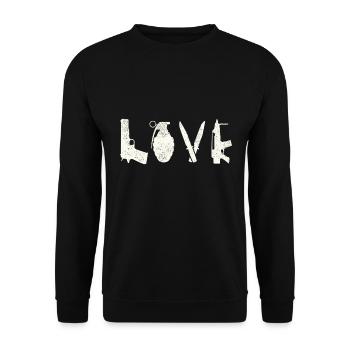 Weapons Love T-Shirt I Freedom Weapons - Unisex Sweatshirt - black - Front - Alina (178cm) & Michal (187cm)