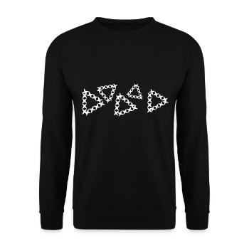croix de formes triangulaires - Sweat-shirt Unisexe - noir - Devant - Alina (178cm) & Michal (187cm)