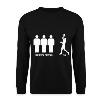 Basketball Basketball Player Basketball Player Retro - Unisex Sweatshirt - black - Front - Alina (178cm) & Michal (187cm)