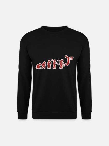 Evolution Basketball Red White Grunge - Unisex Sweatshirt - black