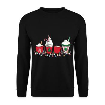 Cadeaux de Noël Noël - Sweat-shirt Unisexe - noir - Devant - Alina (178cm) & Michal (187cm)