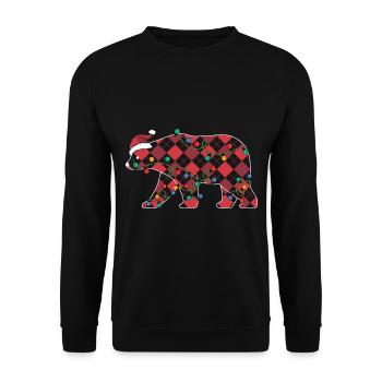 Cadeaux de Noël Noël - Sweat-shirt Unisexe - noir - Devant - Alina (178cm) & Michal (187cm)